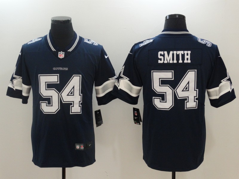 Men Dallas cowboys #54 Smith Blue Nike Vapor Untouchable Limited NFL Jerseys